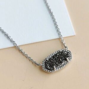 Kendra Scott Platinum Drusy Elisa necklace